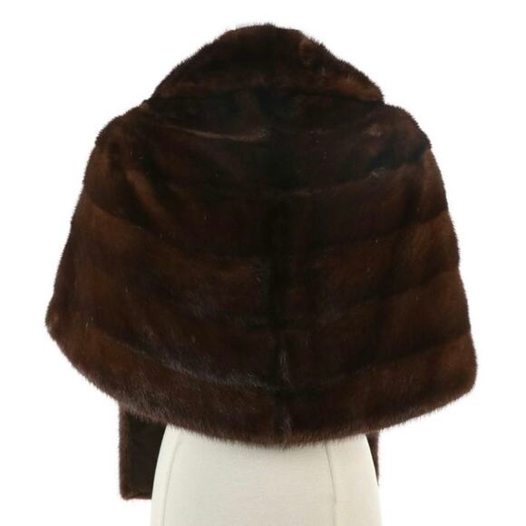 Vintage Chocolate Brown Mink Fur Stole - Picture 5 of 7